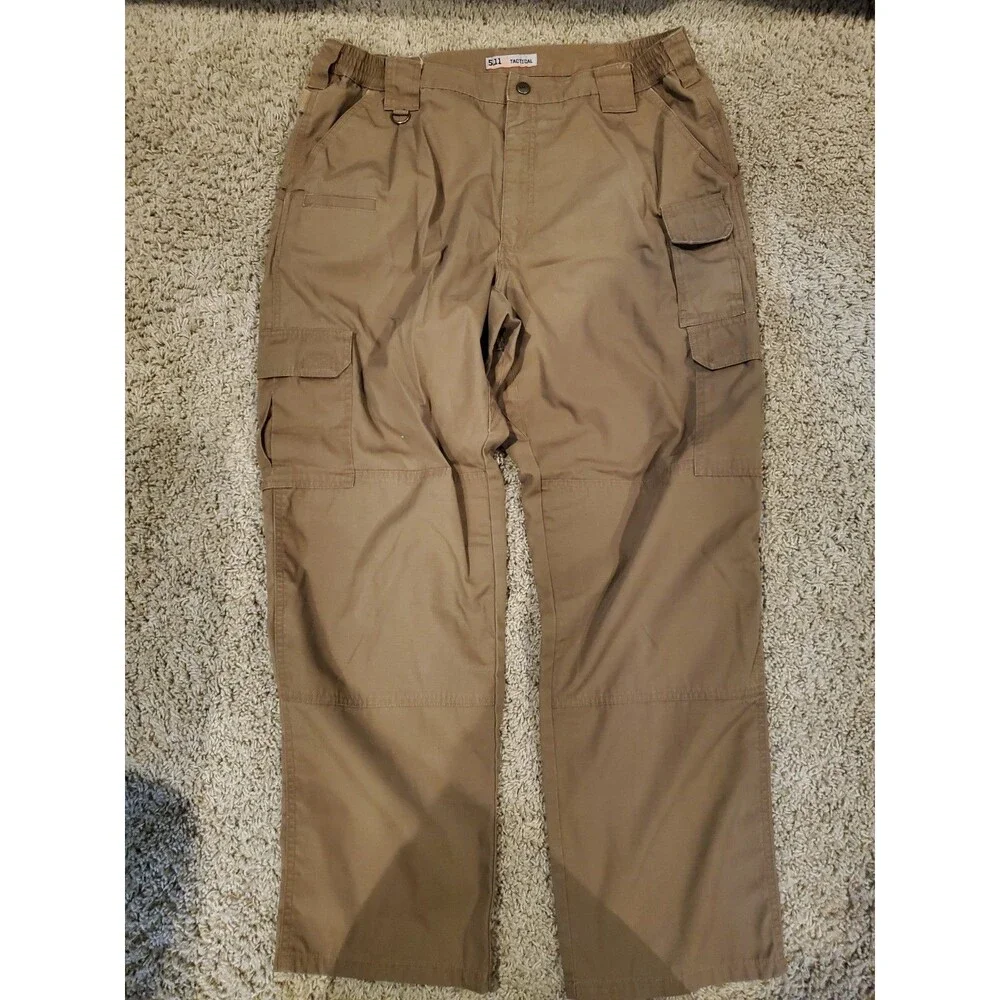 5.11 Tactical Pants Mens 38x30 Tan Khaki Cotton Canvas Workwear Cargo Utility